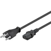IEC Cord Switzerland, 1.8 m, Black, (3*0.75 mm²)