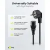 Angled IEC Cord, 3 m, Black, (3*1 mm²)