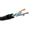 CAT 6 Outdoor Network Cable Set, U/UTP, black