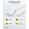 Connection Cable with Europlug, 3 m, white, (2*0.75 mm²)