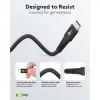 USB-C™ Supersoft Textile Cable with Metal Plugs, 3 m, black
