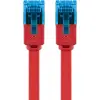 CAT 6A Flat Patch Cable U/UTP, red