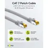 RJ45 Patch Cord CAT 6A S/FTP (PiMF), 500 MHz, with CAT 7 Raw Cable, grey