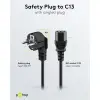 Angled IEC Cord, 3 m, Black, (3*1 mm²)