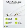 Headphone and Audio AUX Extension Cable, 4-pin 3.5 mm Slim, CU