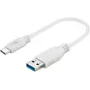 USB-C™ to USB-A Cable, 0.2 m, white