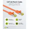 RJ45 Patch Cord CAT 6A S/FTP (PiMF), 500 MHz, with CAT 7 Raw Cable, orange