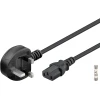 IEC Cord UK, 1.5 m, black, (3*1 mm²)