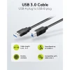 USB-A to USB-B Cable, 0.5 m, black