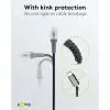 USB-C™ to USB-C™ Textile Cable with Metal Plugs (Space Grey/Silver), 0.15 m