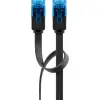 CAT 6A Flat Patch Cable U/UTP, black