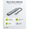 Slim 4-Port USB Hub, USB-C™ to USB-A, 5 Gbit/s