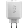 USB-C™ PD GaN Dual Fast Charger (45 W) white