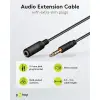 Headphone and Audio AUX Extension Cable, 4-pin 3.5 mm Slim, CU