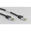 RJ45 (CAT 6A, 500 MHz) Patch Cable with CAT 8.1 S/FTP Raw Cable, black