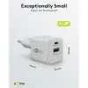 USB-C™ PD GaN Dual Fast Charger (20 W) white