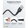 USB-C™ to USB-A Supersoft Textile Cable with Metal Plugs, 0.5 m, black