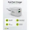 USB-C™ PD GaN Dual Fast Charger (20 W) white