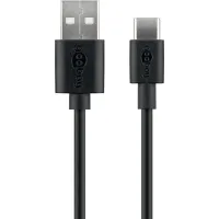 USB-A - USB-C 2.0 кабель 10cm черный
