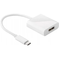 USB-C 3.1 pistik - DisplayPort pesa üleminek FHD@60Hz Valge