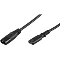 230VAC power extension wire С7-С8 2m Black
