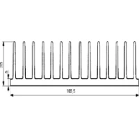 Aluminium heatsink A4291 36*166*100mm
