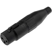3-pin XLR socket for cable Black