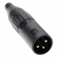 3-pin XLR plug for cable Black