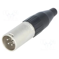 4-pin XLR штекер для кабеля Чёрный