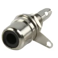 RCA socket for panel Black