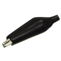 Крокодил-клемма/зажим изолированный 45mm Чёрный