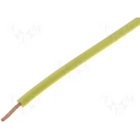 Stranded mounting copper wire 0.75mm2 PVC -30..+80deg 500V MKEM 1 meter Yellow