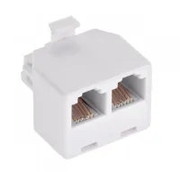 RJ45 plug -2xRJ45 socket White
