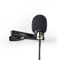 Lavalier microphone black 50-16000Hz 1.8m cable 3.5mm connector