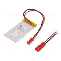 Re-battery Li-Po 3.7V 90mAh 1x30x53mm cables with JST SYR-02T plug