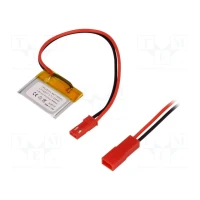 Re-battery Li-Po 3.7V 33mAh 1.4x28x17mm cables with JST SYR-02T plug
