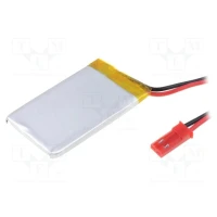 Re-battery Li-Po 3.7V 270mAh 3.5x27x45mm cables JST SYR-02T plug