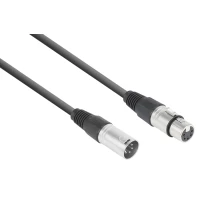 XLR5F-XLR5M DMX cable 3m Black 120R PD CX102-6