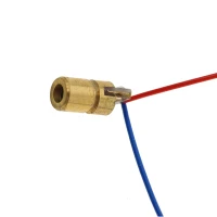Лазерный модуль 650nm 5mW 5V mini copper 6mm 10cm juhe