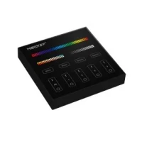 RGB+CCT LED juhtimise seina kontroller 4-tsooni RF 2.4Ghz 2xAAA MiBoxer Must