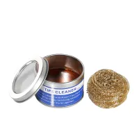 Металлическая губка для чистки паяльника, канифоль.