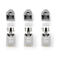 RJ45 plugs + gray housing 10pcs CAT6A/CAT7 S/FTP for cable