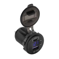 Peiying USB-A USB-C Panel Adapter for Car, Voltage Indicator 12-24V, QC3.0, PowerDelivery (SKU: PY-CHR0006)