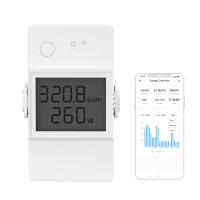Sonoff PowR320D WiFi Nutilüliti 20A, Energiamõõtja, LCD ekraan DIN