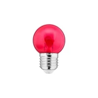 LED Color Bulb 1W G45 230VAC 10Lm PC red clear FILAMENT U