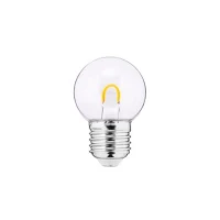 LED Bulb 1W G45 230VAC 25Lm 2200K PC clear FILAMENT U