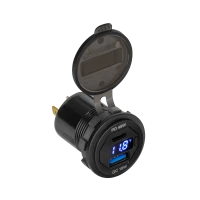 USB-A USB-C panel adapter for car 12-24V QC3.0 18W, PD 45W