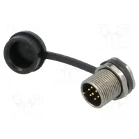 ST1213/P7 Socket; ST12; male; PIN: 7; IP67; 5A; soldering; 125V; 0.75mm2