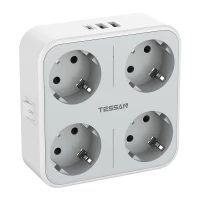 Розетка Tessan 4xSchuko 16A 3600W USB-A USB-C
