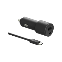 Автомобильное USB зарядное устройство TurboPower45 45Вт A+C кабель USB-C 1м черный